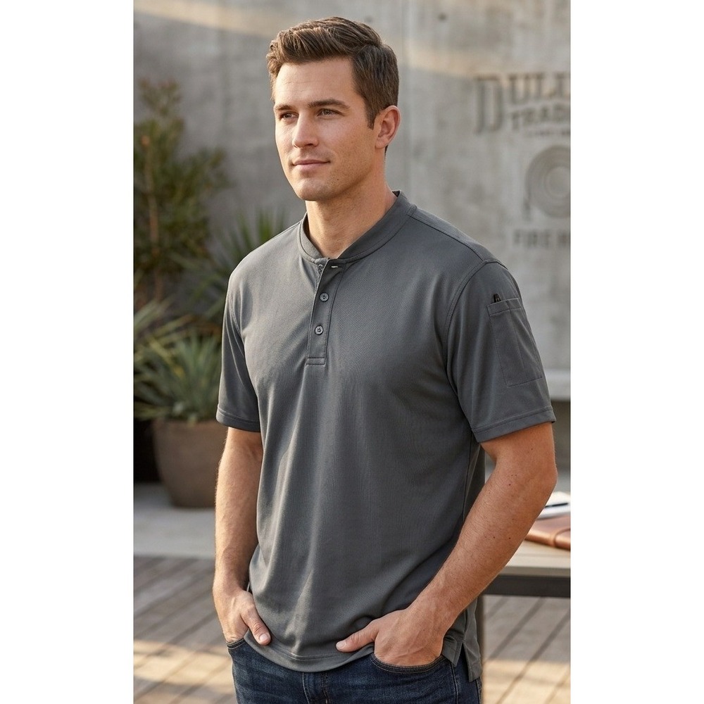 Duluth Trading Co‎ Relaxed Fit Short Sleeve Polo Shirt Men's Large Pocket Casual